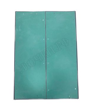 Люк под покраску Хаммер Гиппократ для установки в стену, 2 створки, съёмная перегородка 800*1100 Люк под покраску Хаммер Гиппократ для установки в стену, 2 створки, съёмная перегородка 800*1100