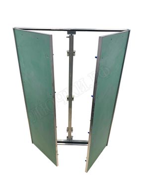 Люк под покраску Хаммер Гиппократ для установки в стену, 2 створки, съёмная перегородка 800*1100 Люк под покраску Хаммер Гиппократ для установки в стену, 2 створки, съёмная перегородка 800*1100