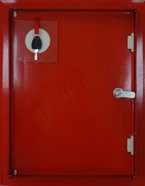 Люк сантехнический пожарный 200*100, петли справа, Отверстие справа-сверху Люк сантехнический пожарный 200*100, петли справа, Отверстие справа-сверху