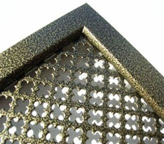 Решетка металлическая с перфорацией Цветок врезная 150*300, цвет никель глянец Решетка металлическая с перфорацией Цветок врезная 150*300, цвет никель глянец